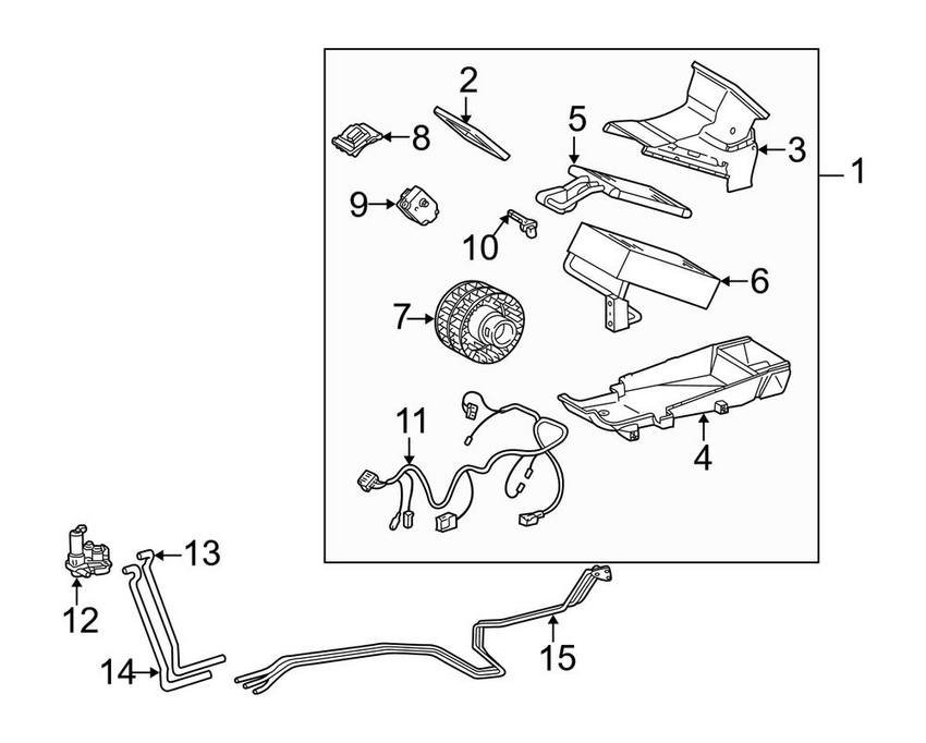 HVAC Heater Control Valve - Rear